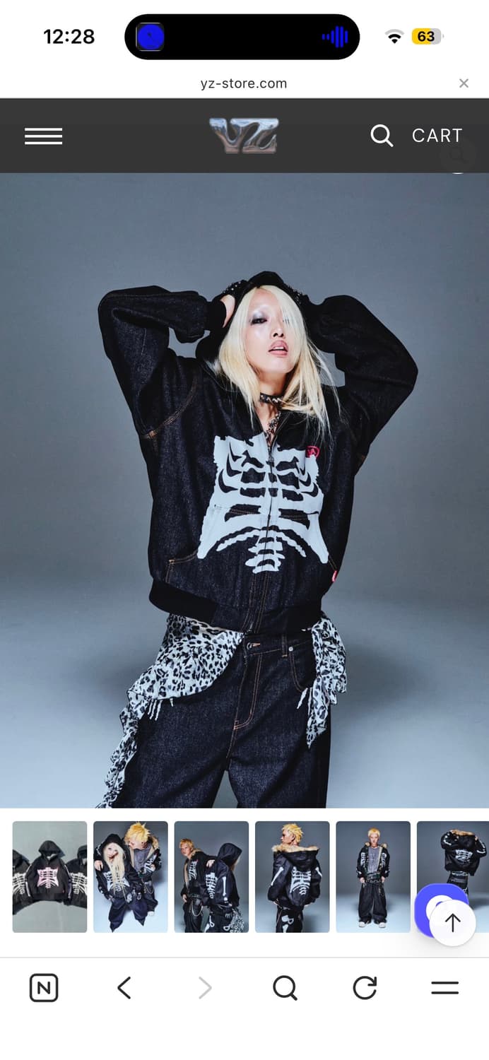 9090 디스트레스드 집 후디 상품이미지1