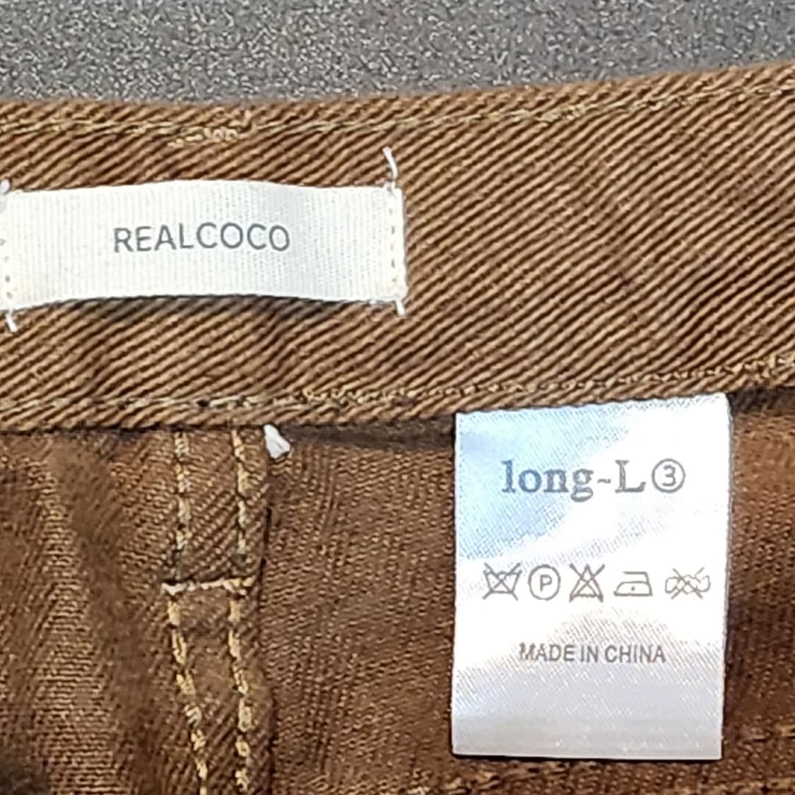 REALCOCO 브라운 세미와이드 팬츠 (L) 상품이미지3