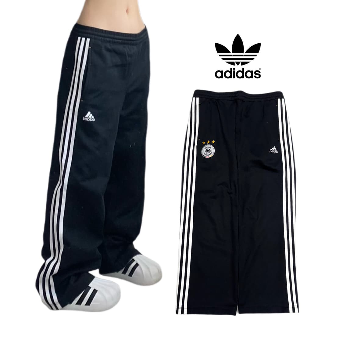 아디다스 00s 독일 삼선 올드스쿨 와이드 트랙팬츠 상품이미지1