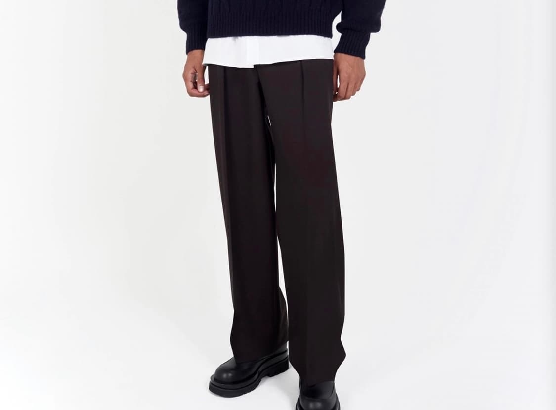 라벨 아카이브 릴랙스핏 팬츠 (브라운 우먼1사이즈) 상품이미지2