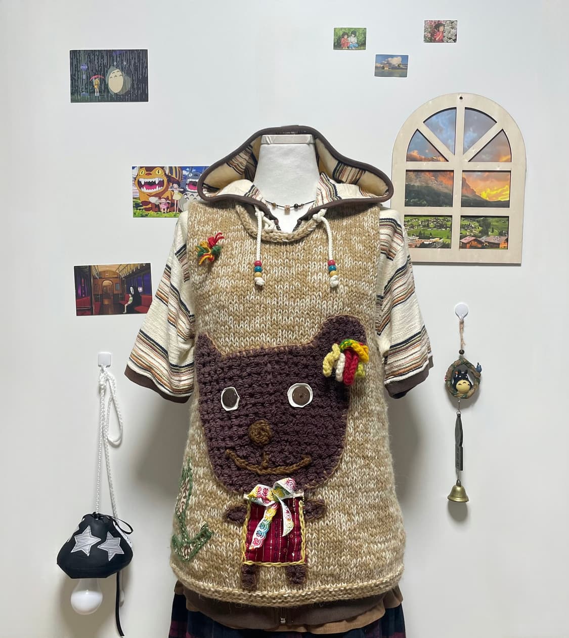 자수 베스트 + 반팔후드집업 #자수 #모리걸 #핸드메이드 상품이미지2