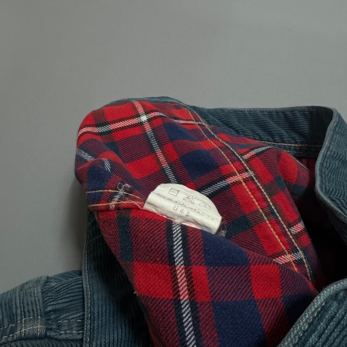 히스테릭글래머 블루컬러 자수 로고 코튼 코듀로이 블루종 자켓 상품이미지6