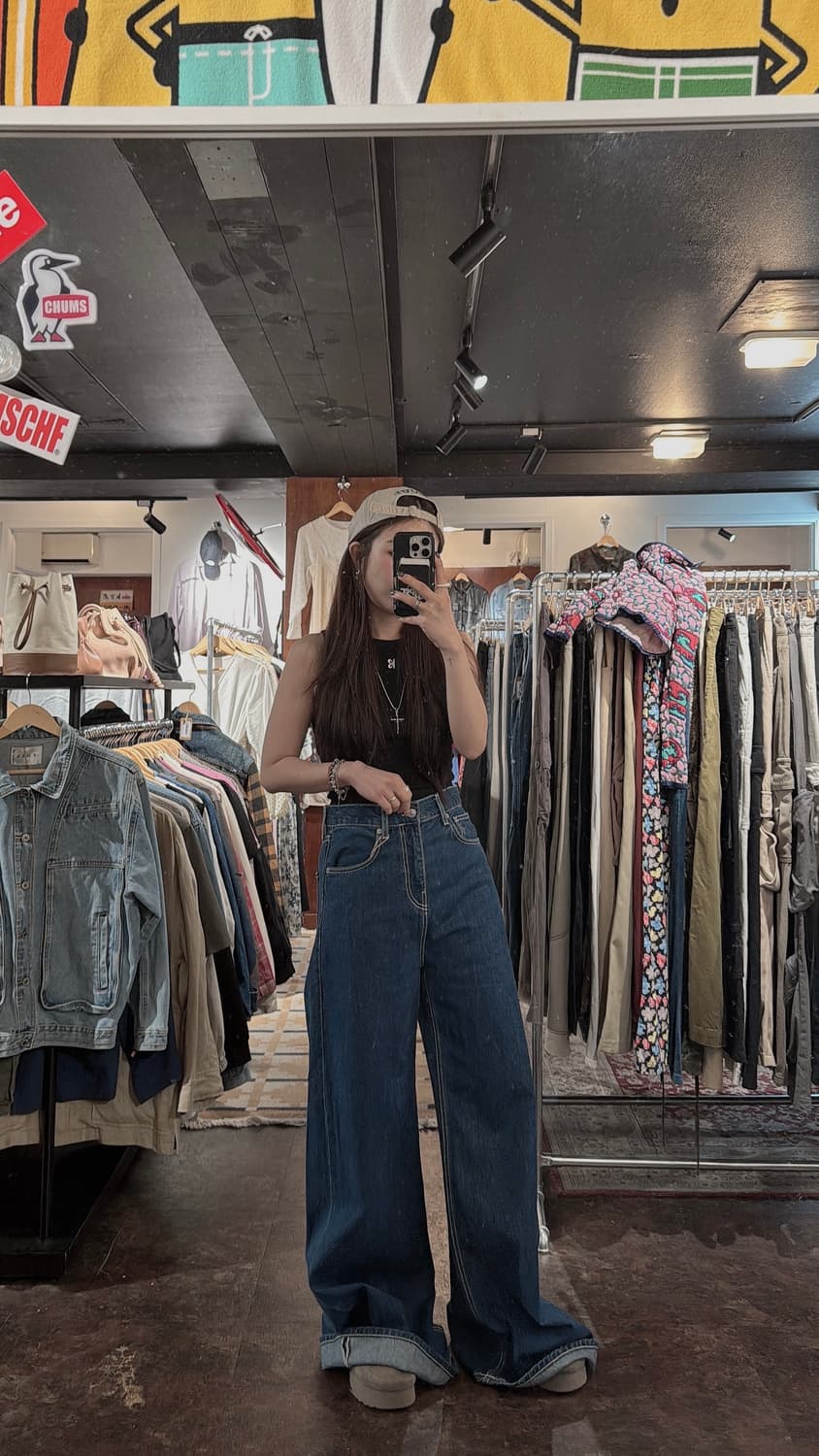 zara 자라 우먼 진청 와이드 데님 팬츠 30 상품이미지7