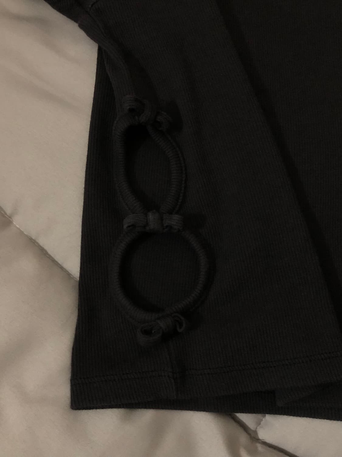 자라 리본 반팔티 차콜 상품이미지6