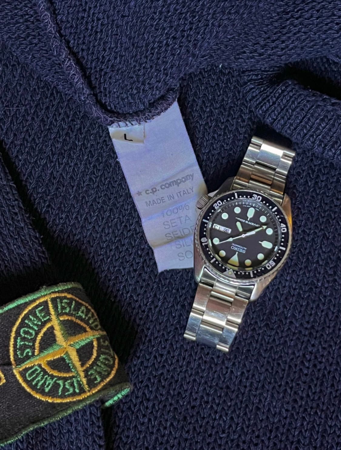 80s 스톤아일랜드 아카이브 실크 니트 점퍼 상품이미지6