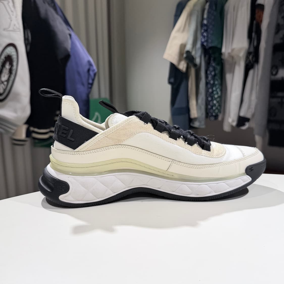 (A/41) / 샤넬 믹스드 파이버 스니커즈 벨벳카프스킨 스니커즈 운동화 상품이미지5