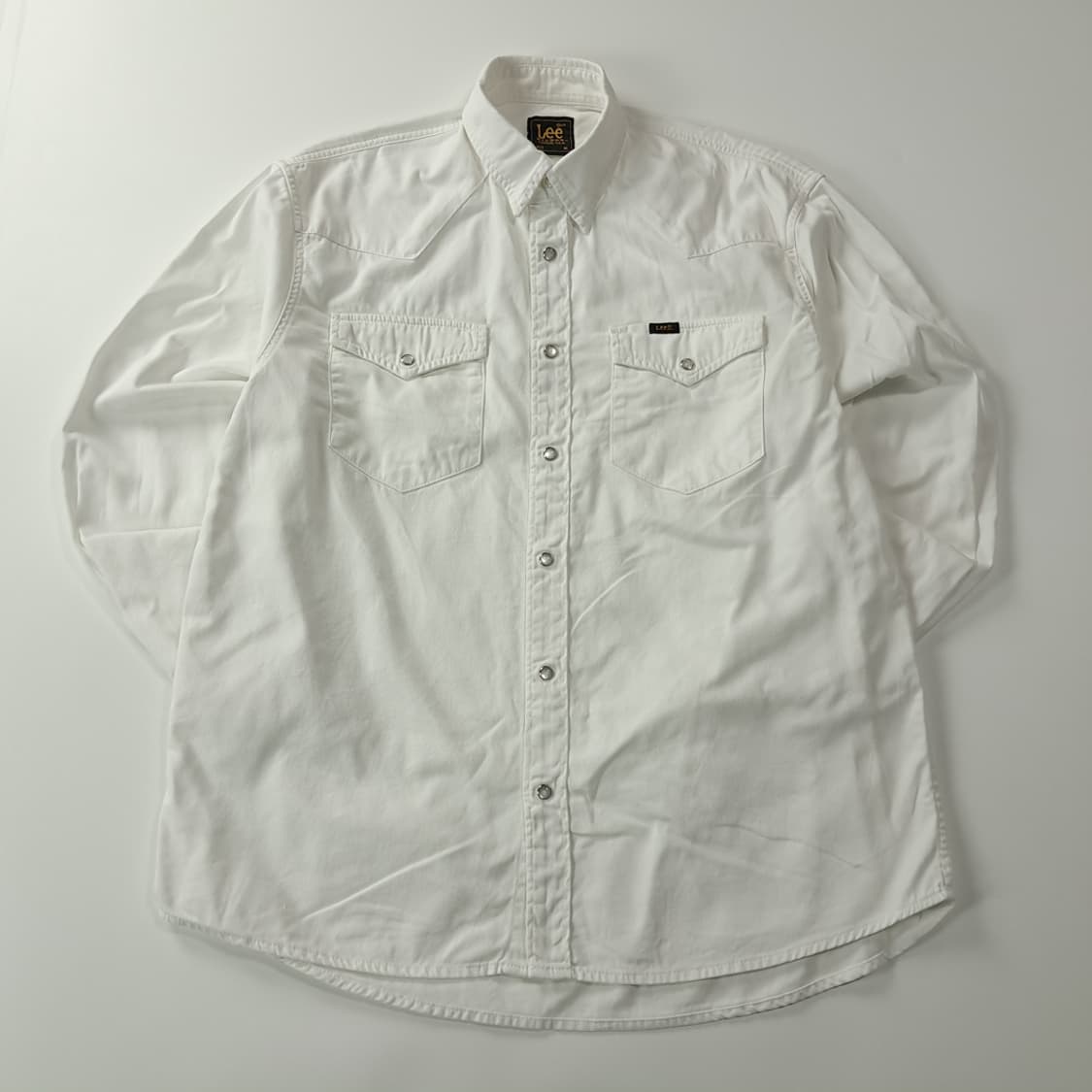 CK163 XL 리 90s 화이트 웨스턴 데님셔츠 남방 상품이미지1