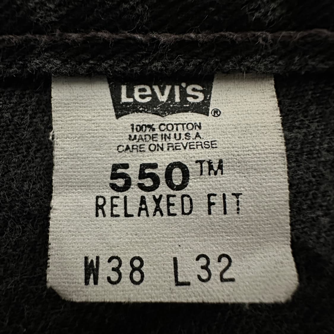 LEVI'S 550 00's usa made black jeans 상품이미지5
