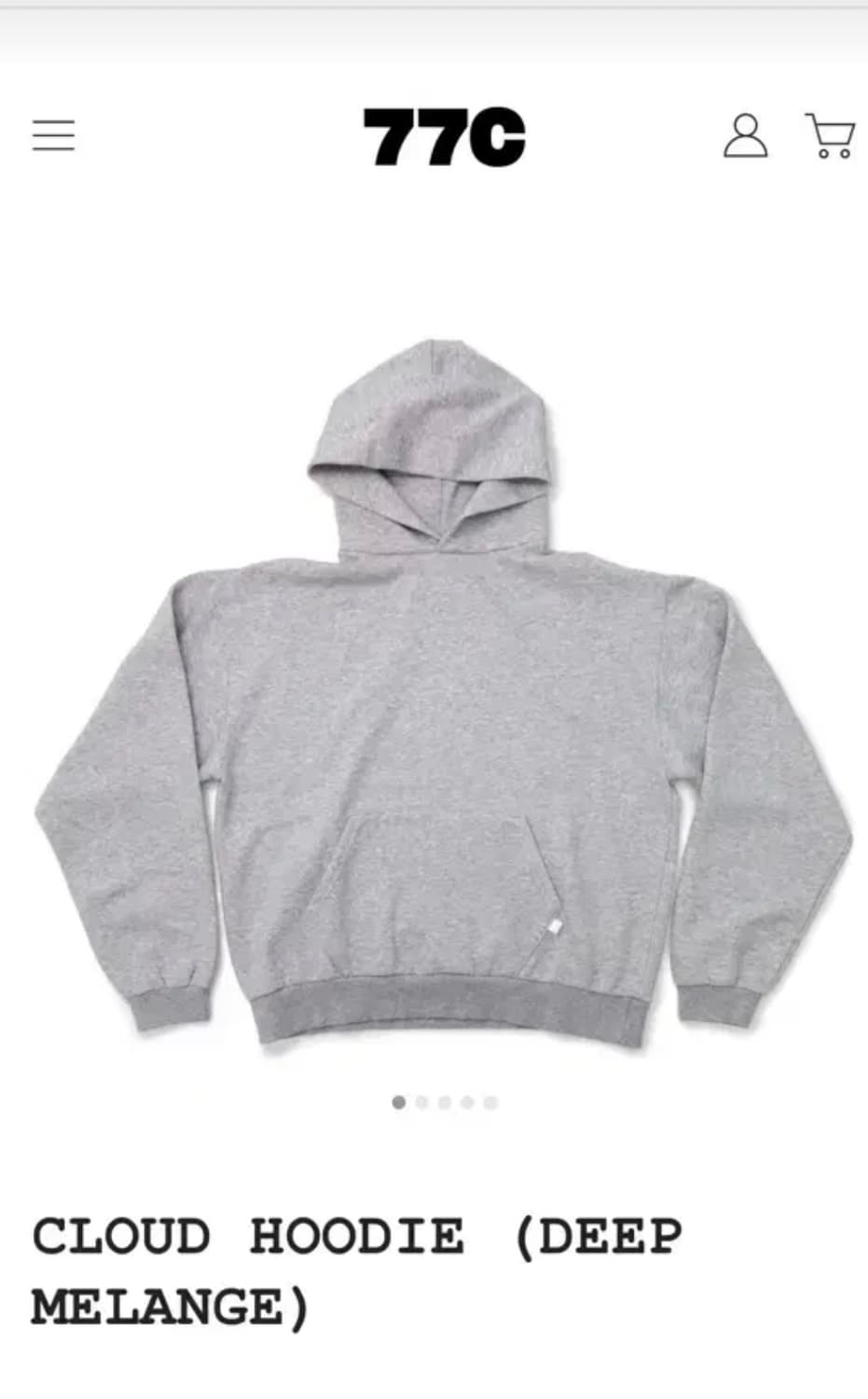 구매) 77c 클라우드 후디 그레이 XL 구해요 상품이미지1