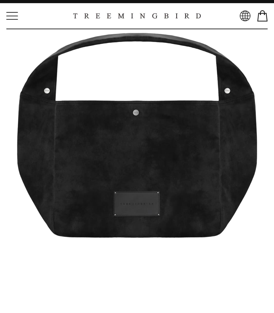 트리밍버드 스웨이드 매트 레더 와이드 빅백 팔아요 상품이미지1