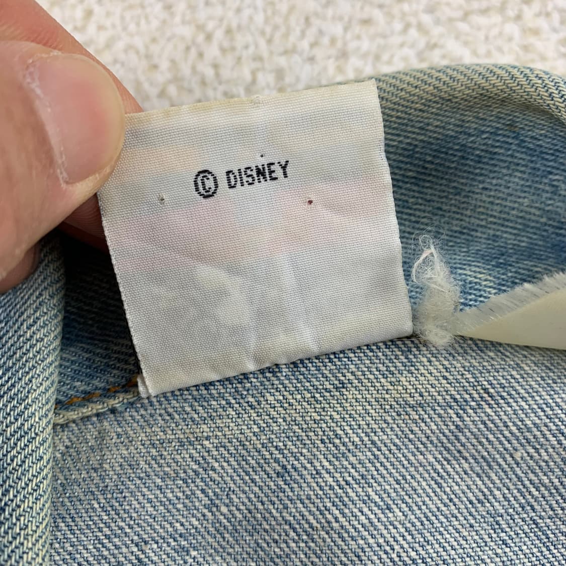 90‘s 디즈니 미키&co 백 프린팅 빈티지 데님 자켓 상품이미지9