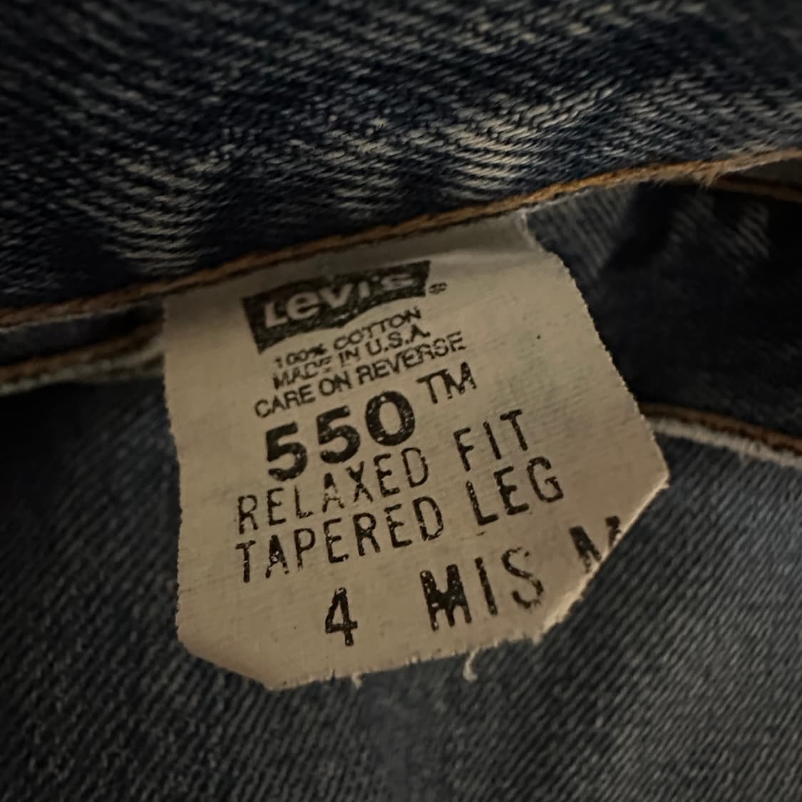 LEVI'S 550 00's usa made relaxed denim 상품이미지5