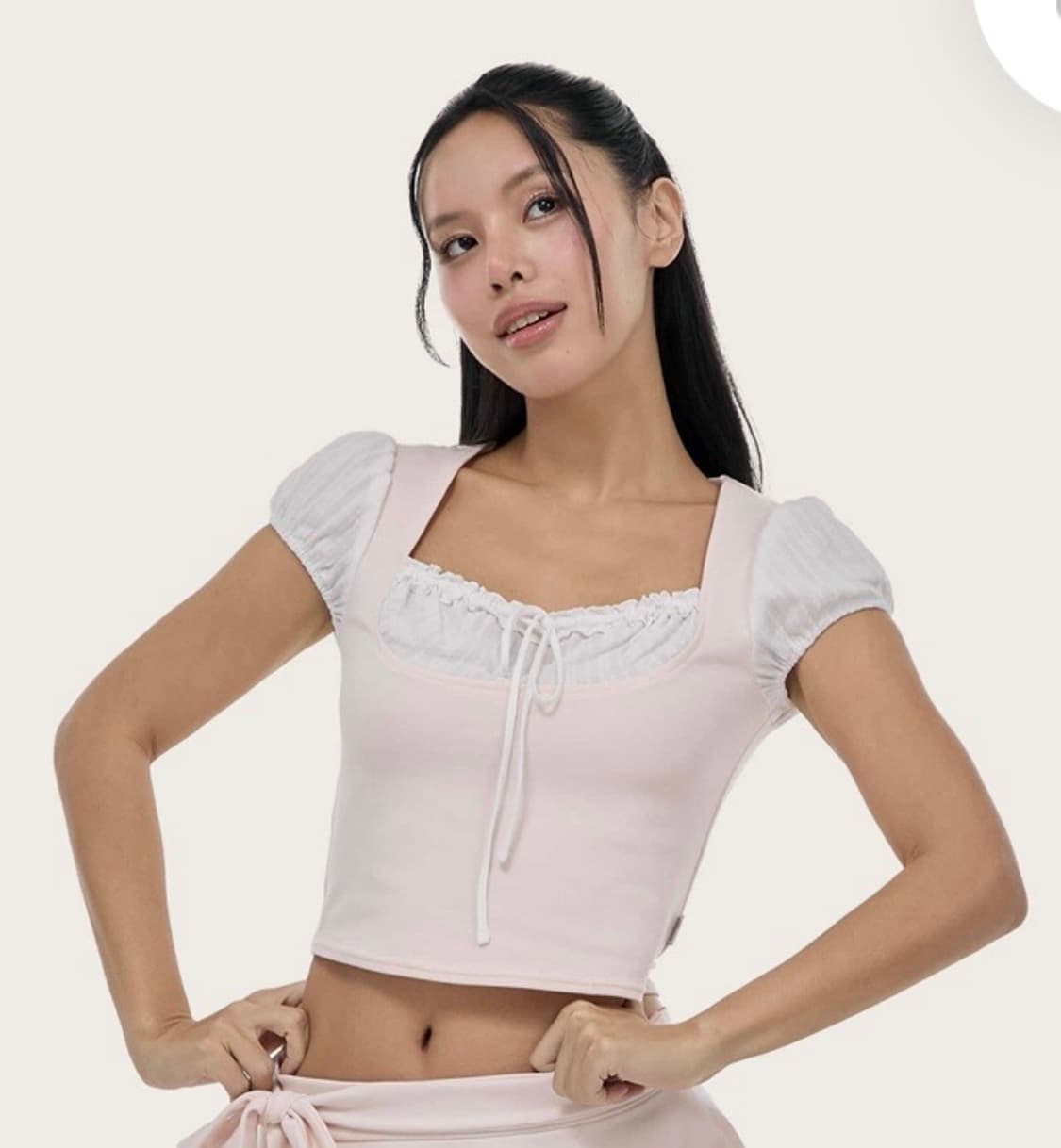 클리시어 Romance layered top, Pink 상품이미지1