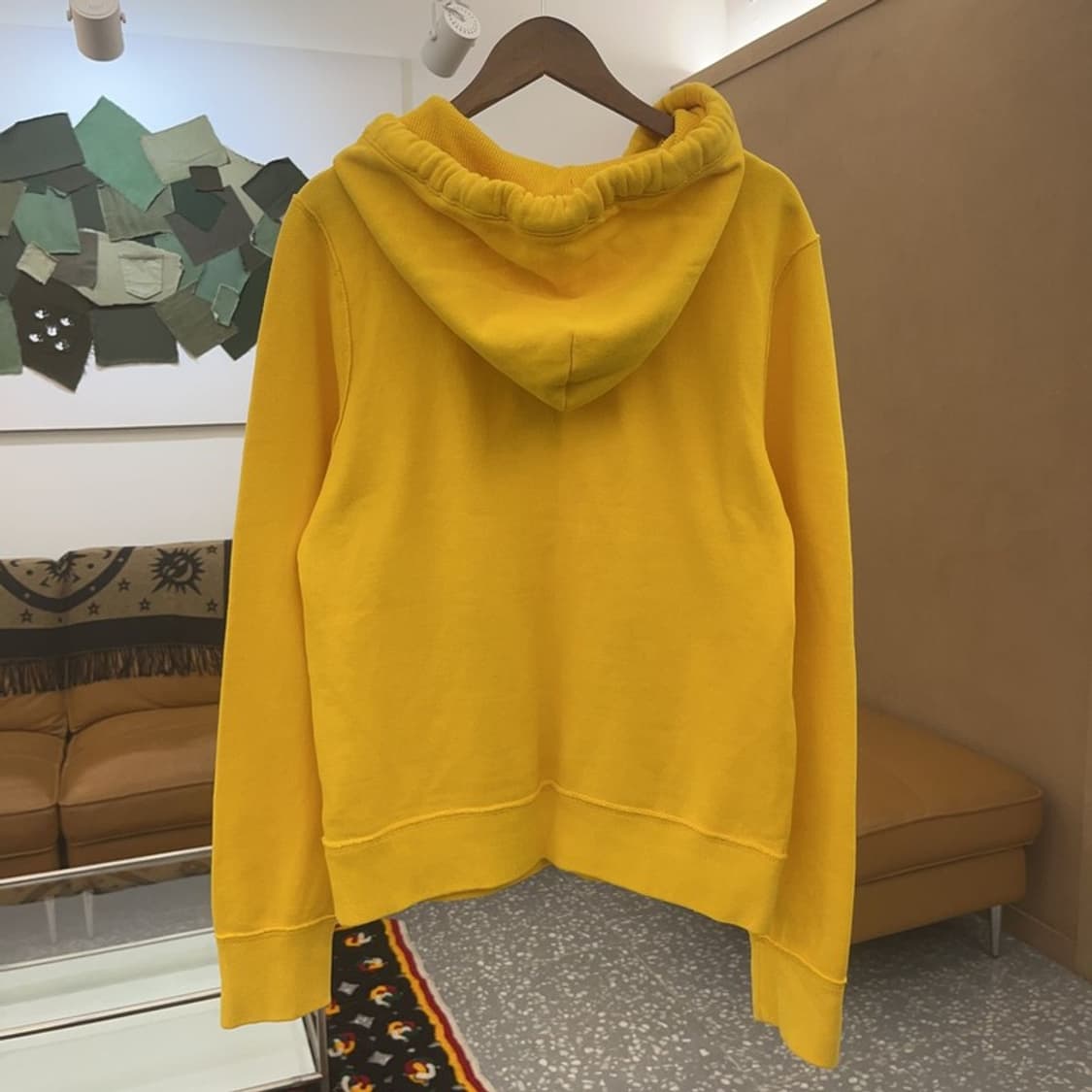 홀리스터 올드스쿨 빈티지 Y2K 머스타드 후드티 M C06537 상품이미지4