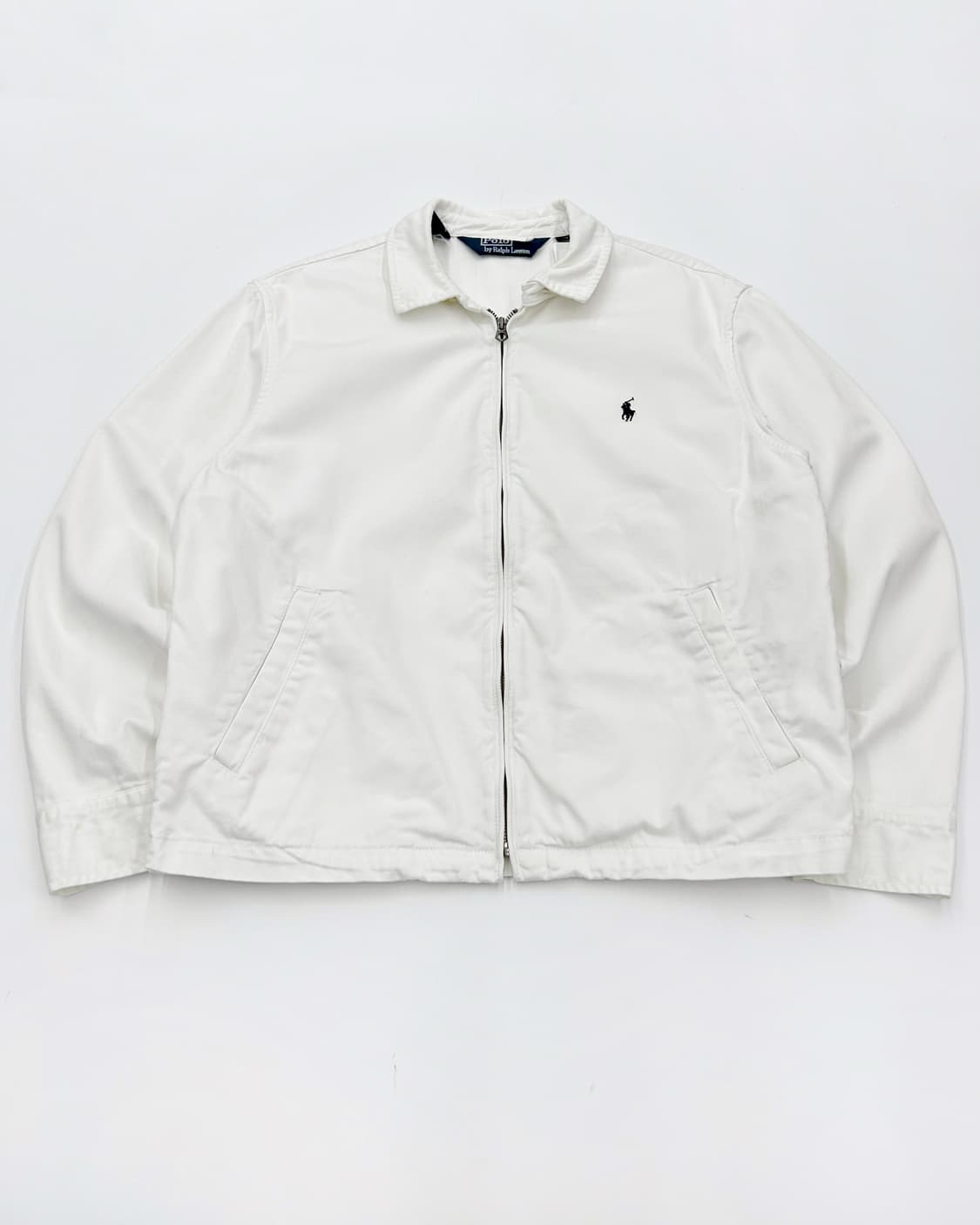 POLO RL 00s 화이트 코튼쉘 스윙톱 자켓 상품이미지3