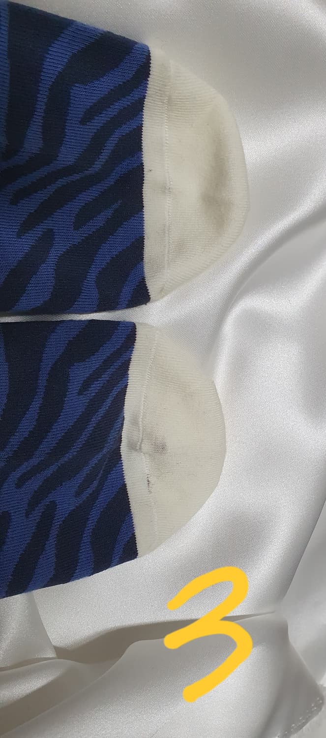 블루 네이비 지브라 얼룩말 브레인 데드 로고헤드 드레스 삭스 양말 상품이미지5