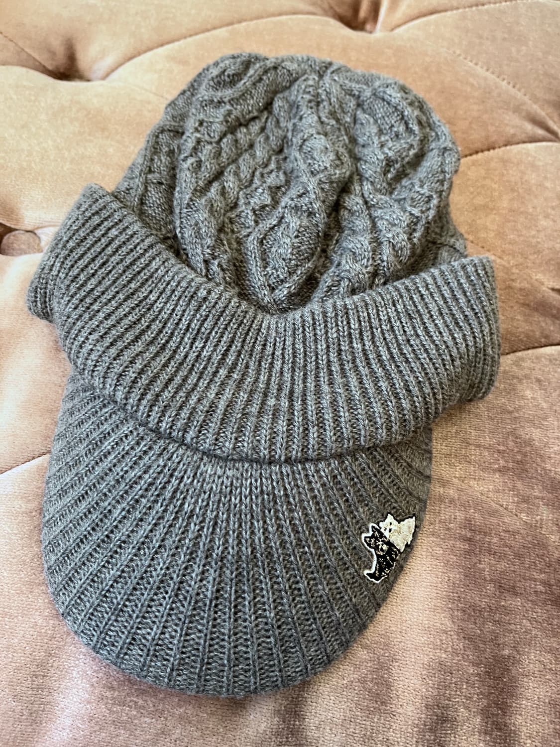 블랙앤화이트 스포츠 케이블 니트캡모자  상품이미지2