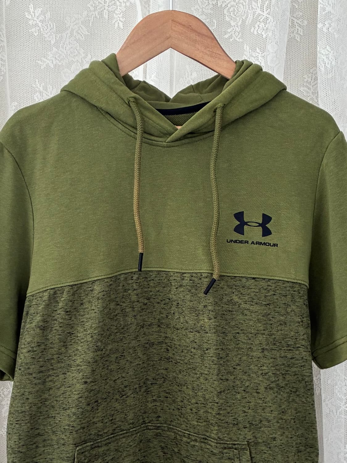 S) 언더아머 반팔 후드 티셔츠 카키 상품이미지3