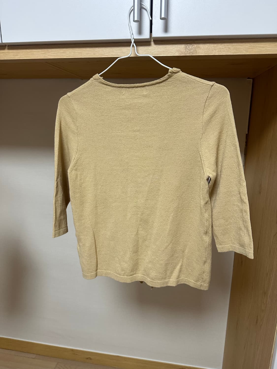 더버터크림 7부 가디건 옐로우 상품이미지2