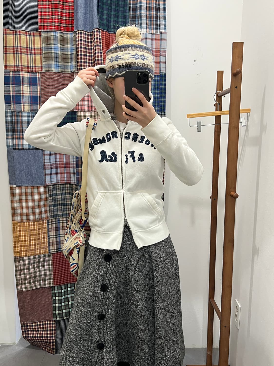 아베크롬비 화이트 후드집업 상품이미지4