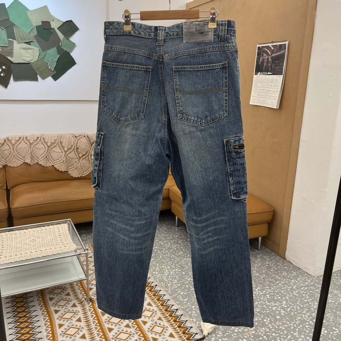 마자플라바 올드스쿨 스트릿 펑크 워크 데님 카고팬츠 31인치 C10684 상품이미지4