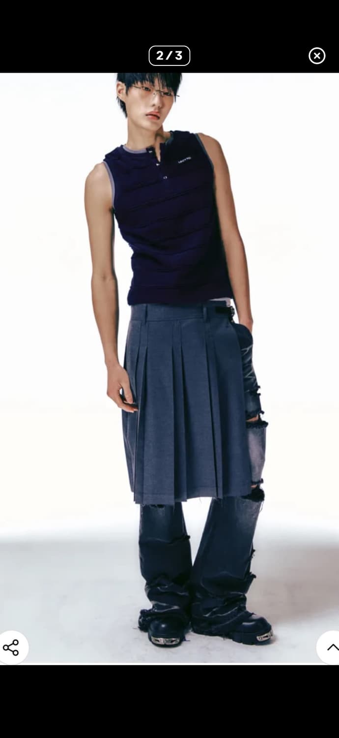 레씨토 레이어드 플리츠 스커트 상품이미지2