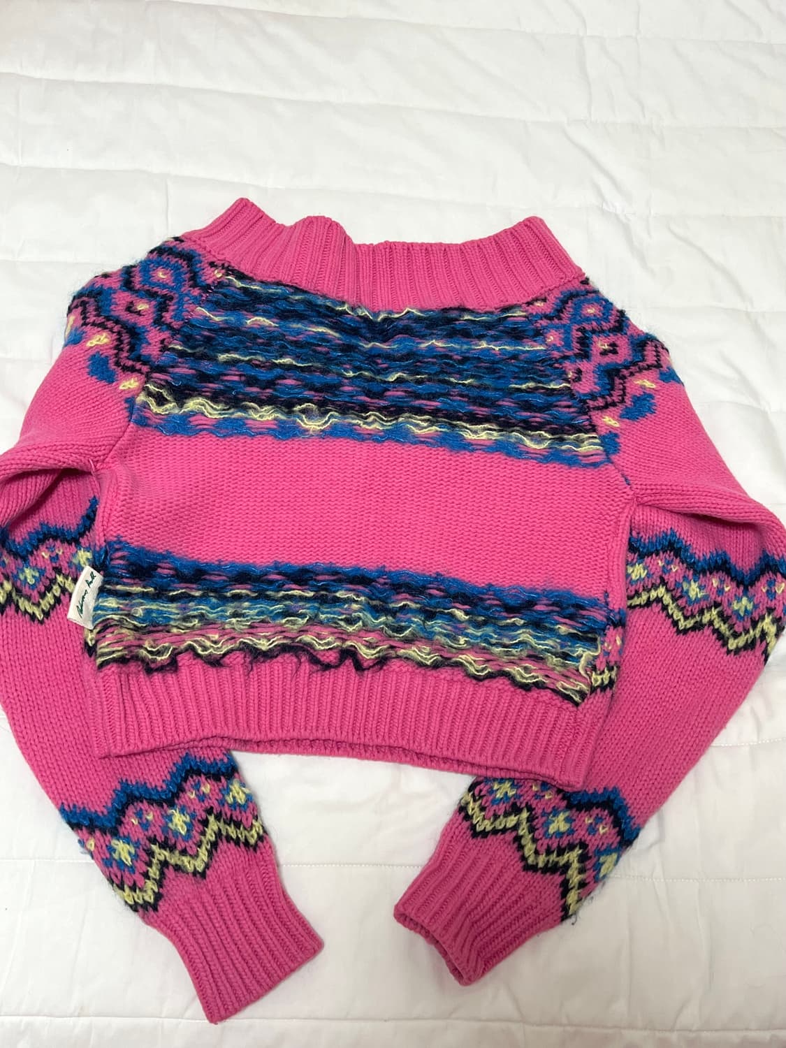 타코 노르딕 오프숄더 니트 (PINK) 상품이미지3