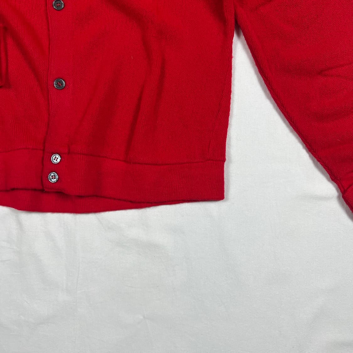 80‘s izod 라코스테 블루 로고 니트 가디건 상품이미지5