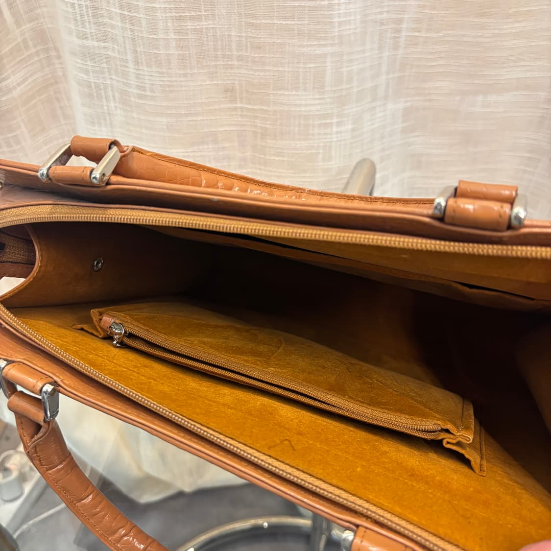 정품 피에르가르뎅 천연 악어가죽 토트백     상품이미지5