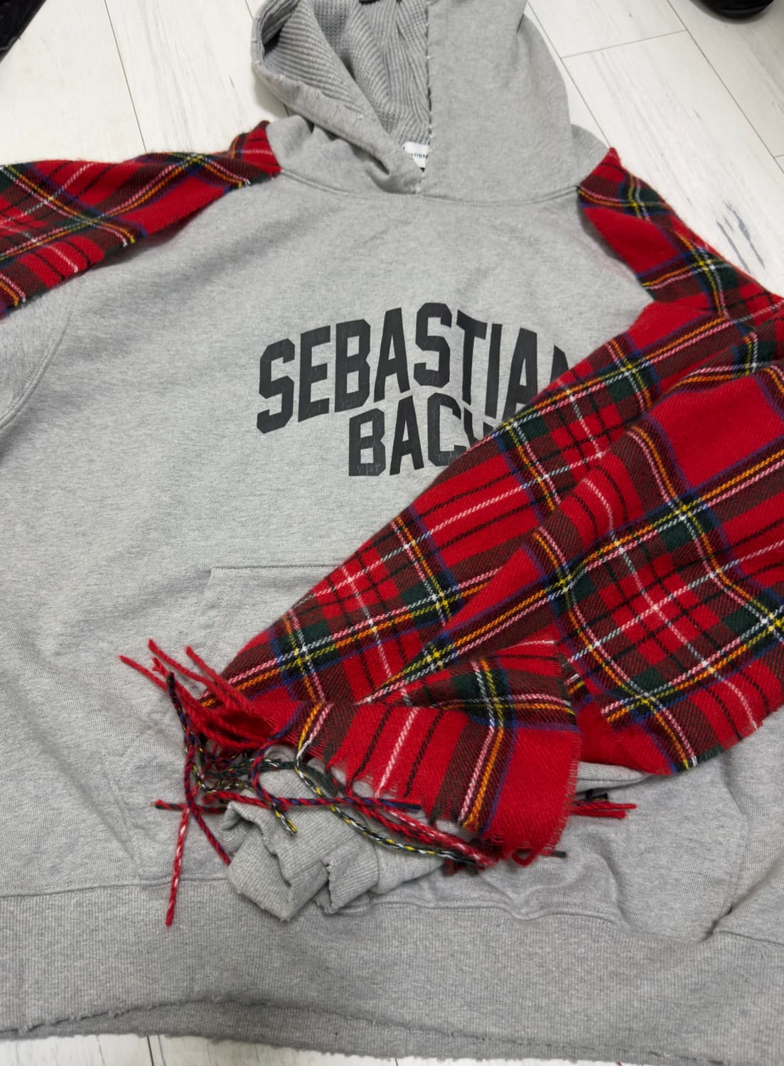 스키즘 인듀싱 MUFFLER HOODIE GREY M사이즈 상품이미지1