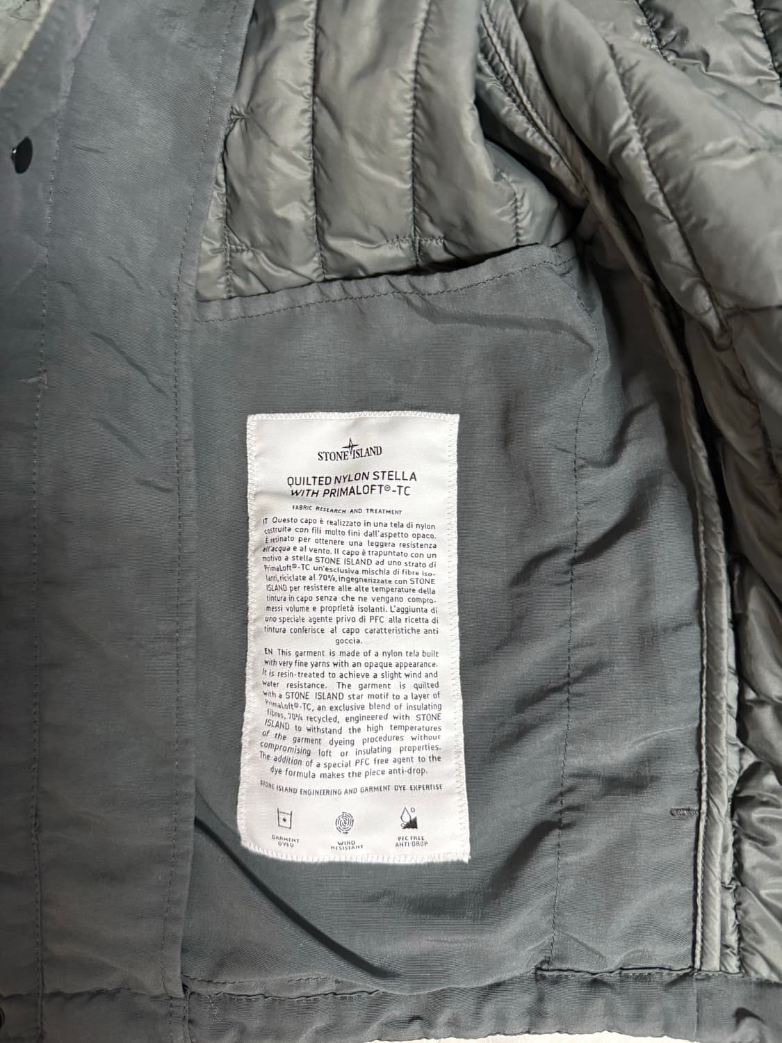 [L] 스톤아일랜드 40831 퀼티드 나일론 스텔라 프리마로프트-TC자켓 상품이미지5