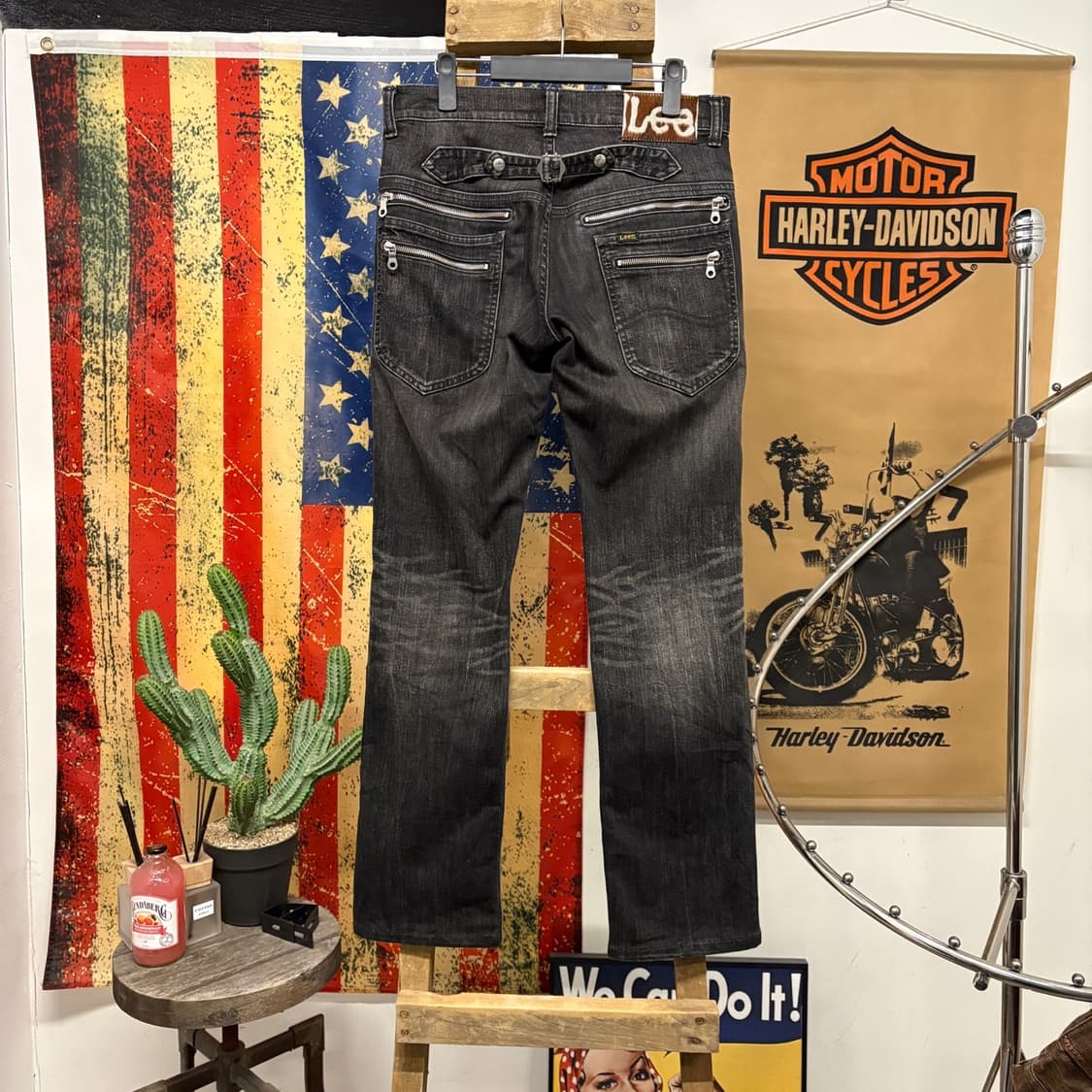 00s Lee MR 웨스턴 포켓 벨티드 Y2K 빈티지워싱 데님팬츠 N78 상품이미지2