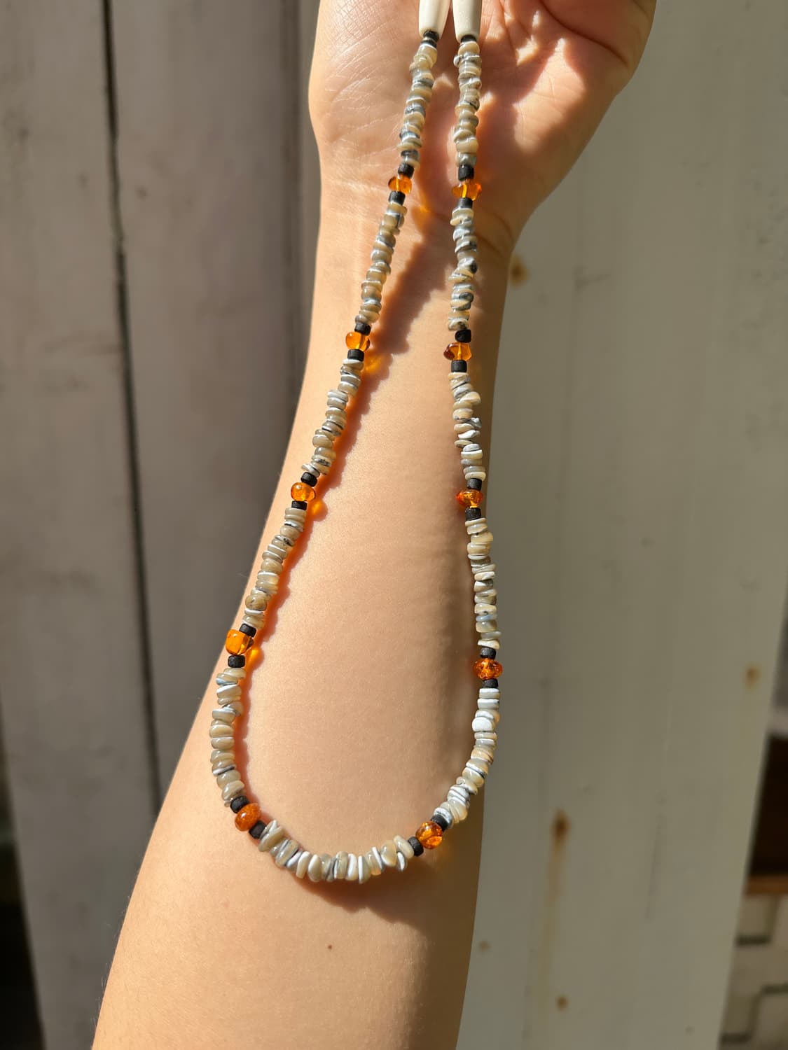 Naja 925Silver Pendant Cow Horn & Shell 상품이미지2