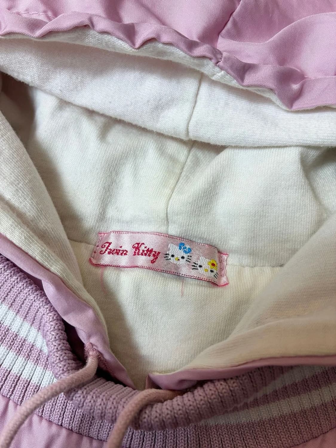 키티 00's 소프트 핑크 윈드 웜업 후드티 PN6313 상품이미지7