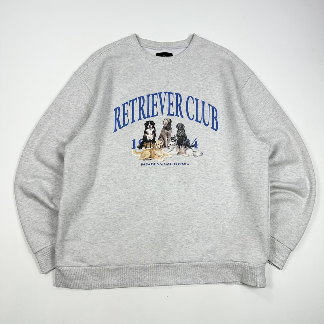 리트리버클럽 오트밀 크루넥 맨투맨 (실측 L) 상품이미지2