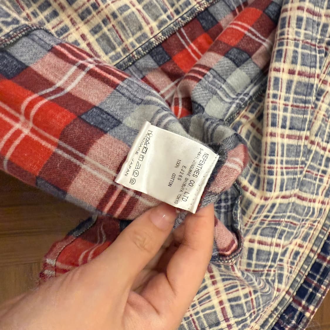 리빌드바이니들스 체크 남방 셔츠 상품이미지3