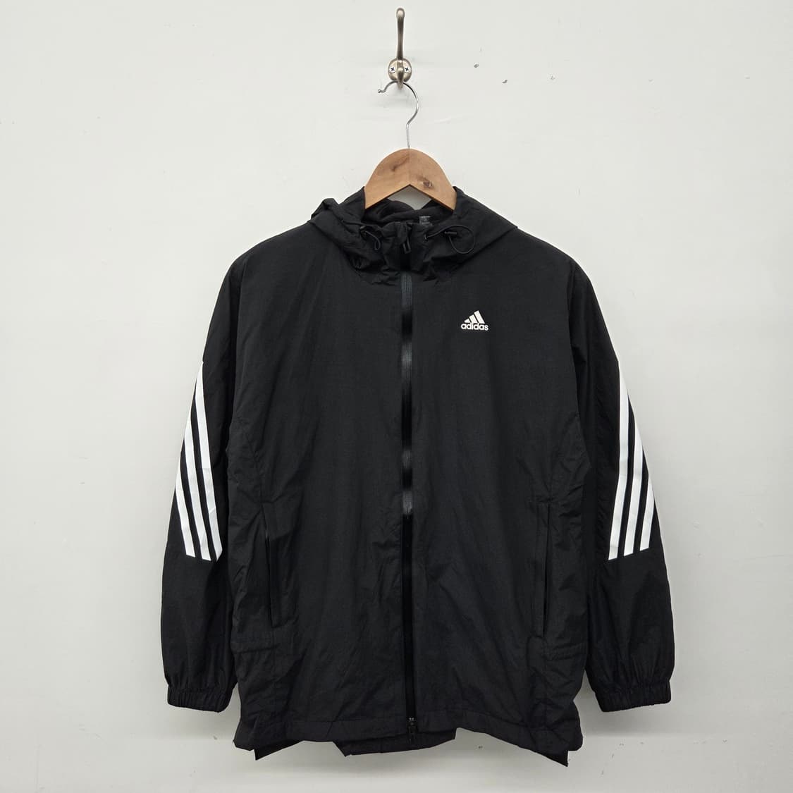 아디다스 삼선 후드 바람막이 블랙 남s 상품이미지1