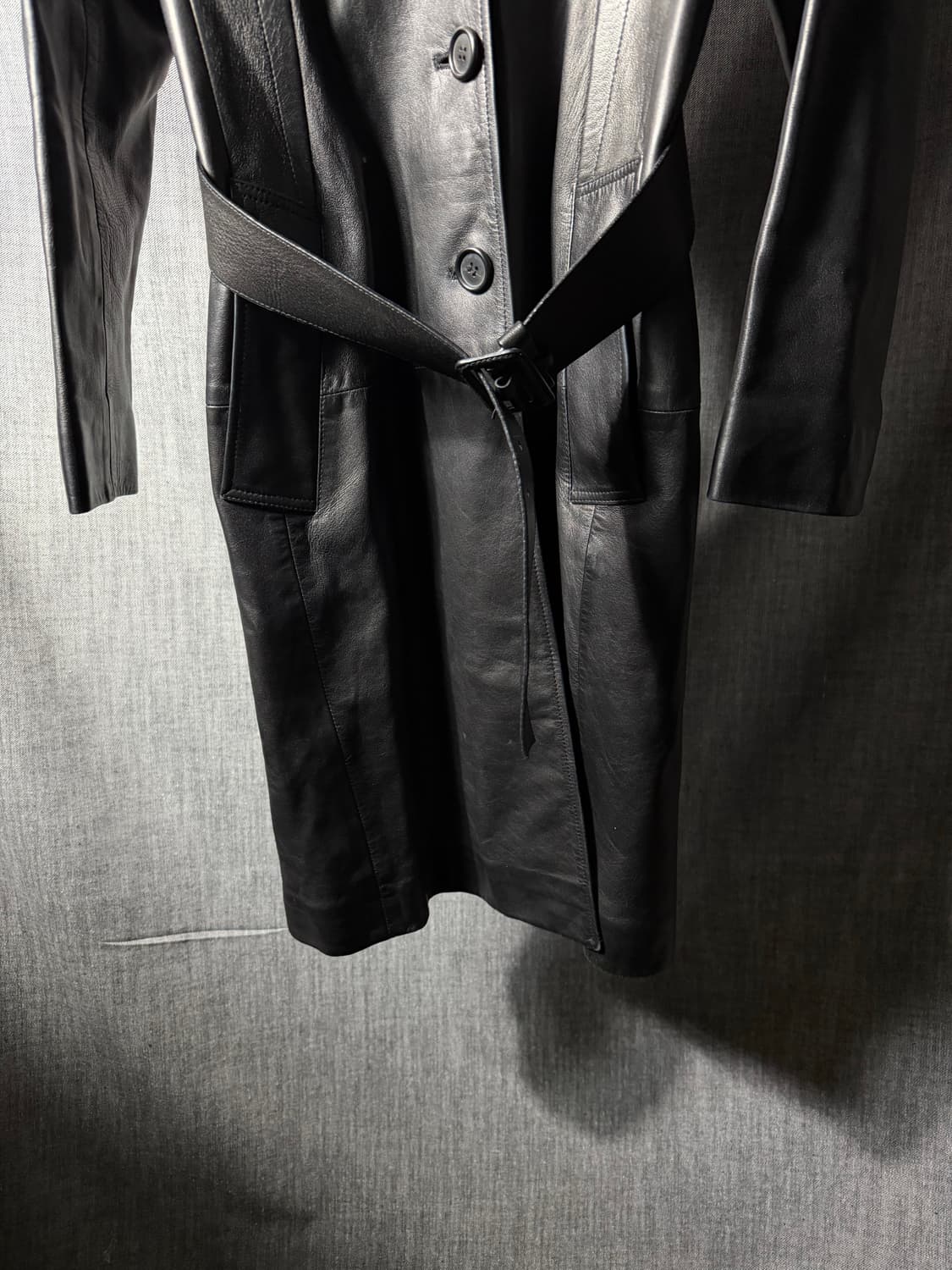 프라다 싱글 레더 코트 상품이미지6