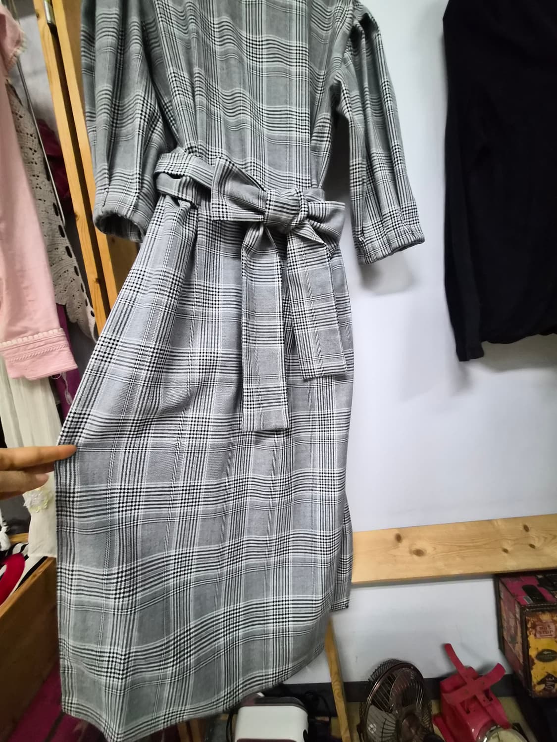 자라 벌룬 체크원피스 상품이미지3