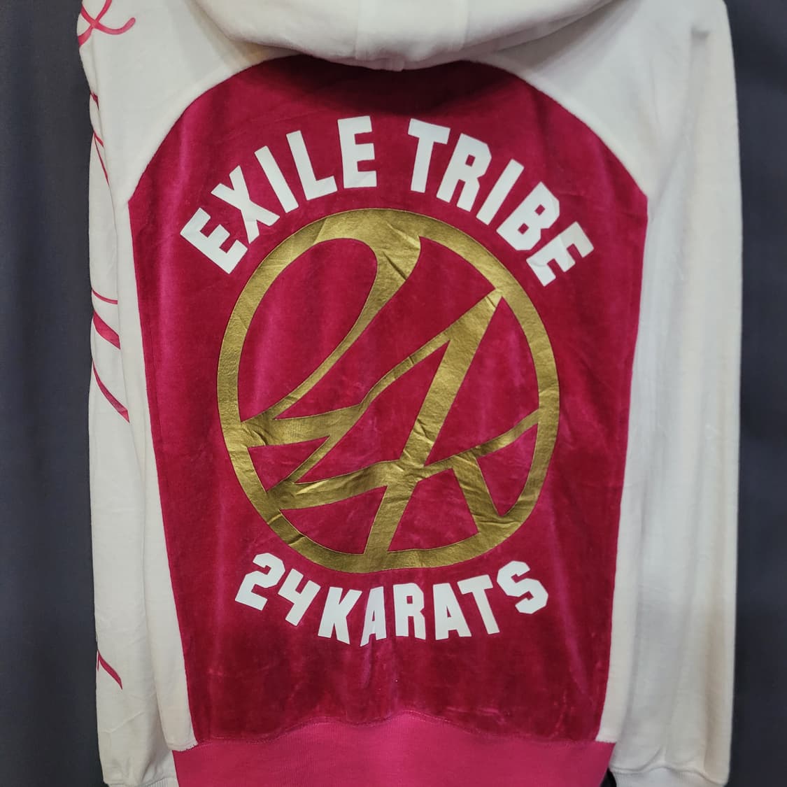  24karats EXILE TRIBE 벨루어 저지 후드집업 상품이미지5