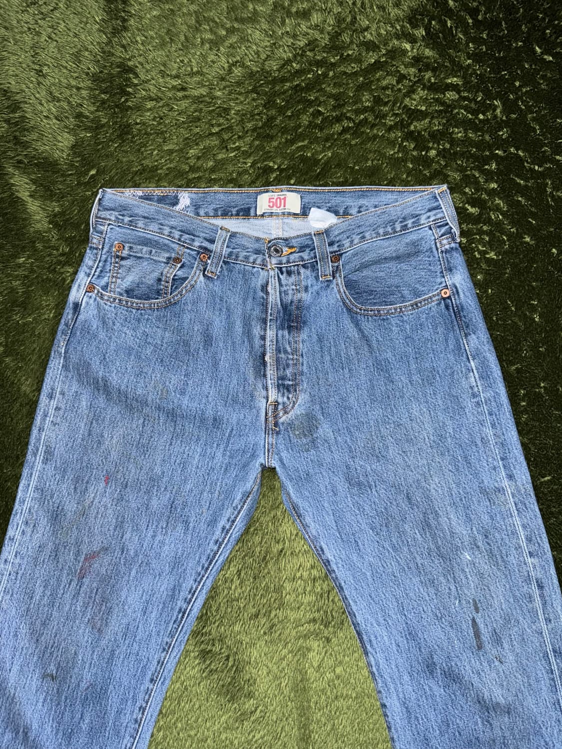 [W33/L34] 리바이스 501 USA 블랭크탭 리페어 데님 팬츠 상품이미지5