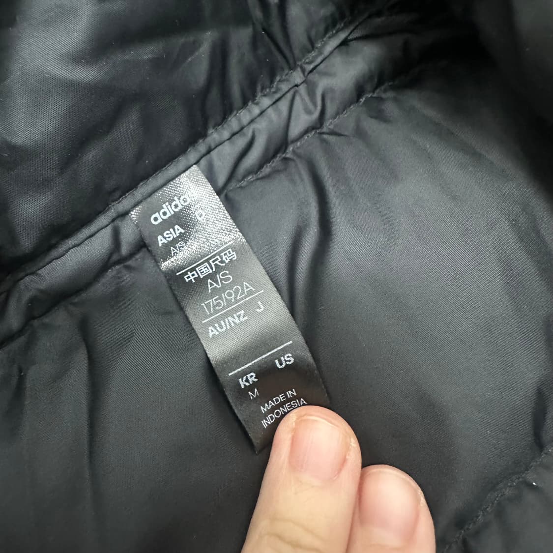 아디다스 덕다운 경량 패딩 블랙 M 상품이미지8