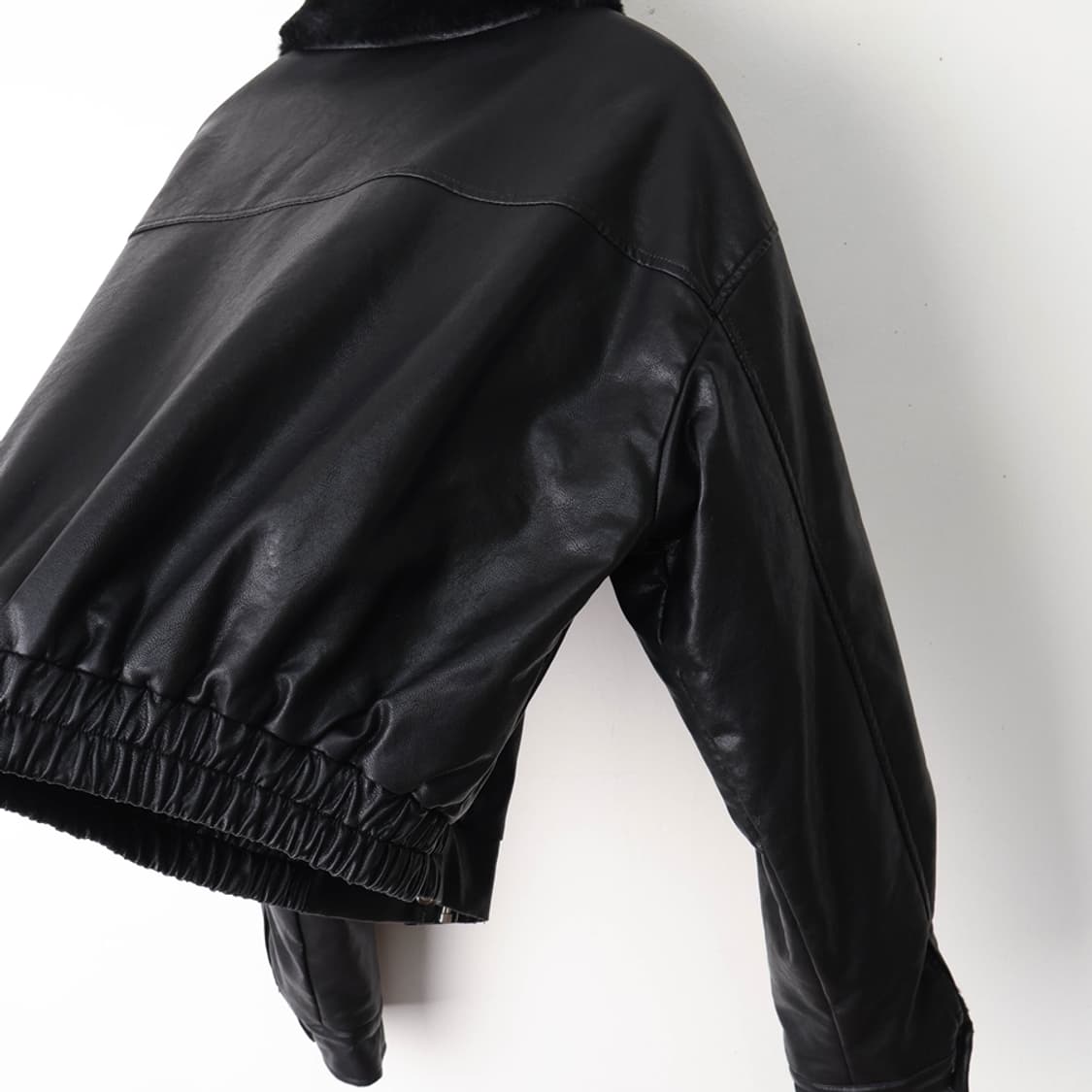 55/블랙업 크레시 퍼 레더 블루종 상품이미지3