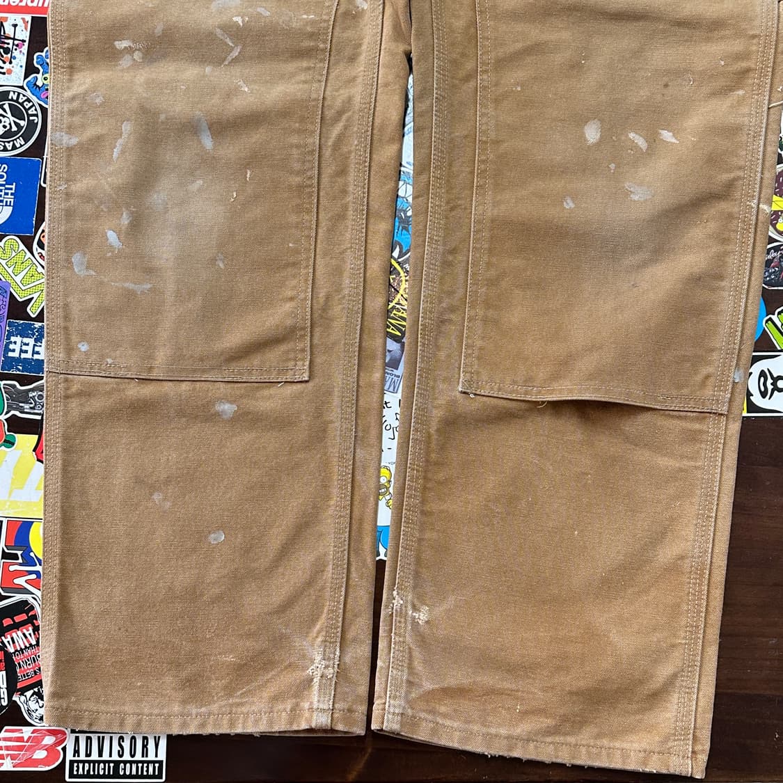 USA 칼하트 더블니 카펜터 팬츠 B01-BRN 33 상품이미지6