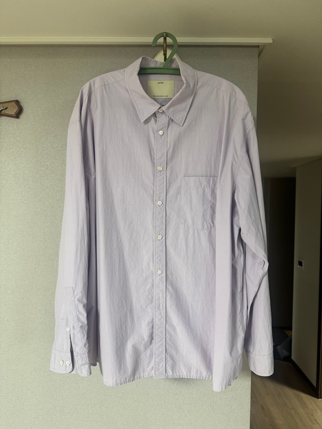 포터리 컴포트 셔츠 린넨플라워 4사이즈 판매 상품이미지1