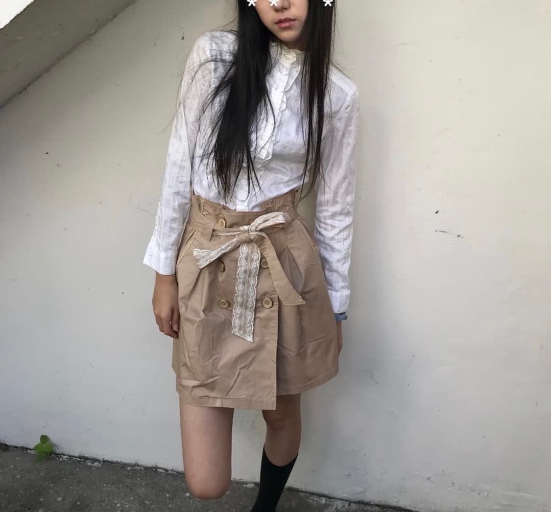 빈티지 트렌치 스커트 상품이미지1