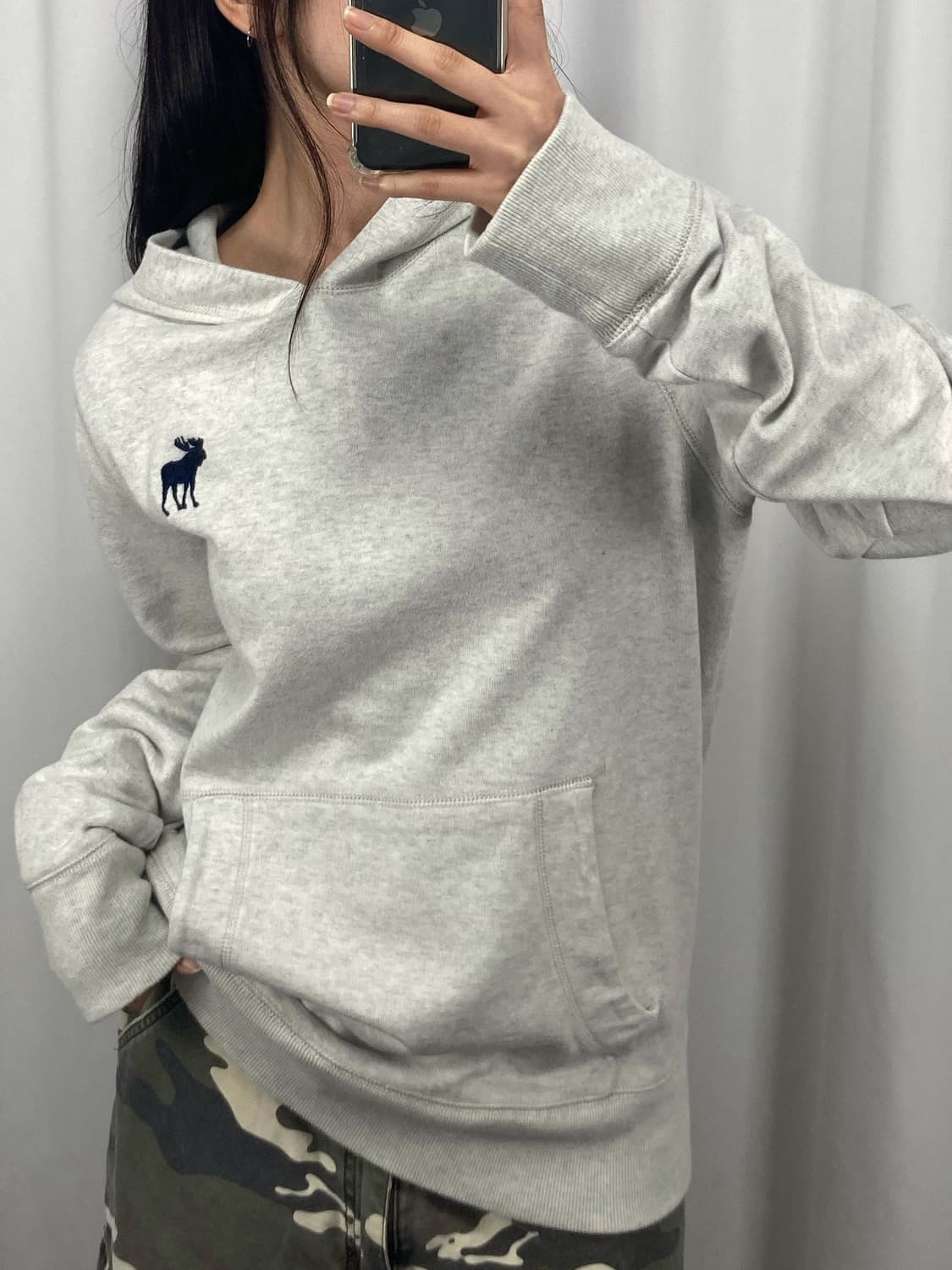 아베크롬비 그레이 후드티 상품이미지2