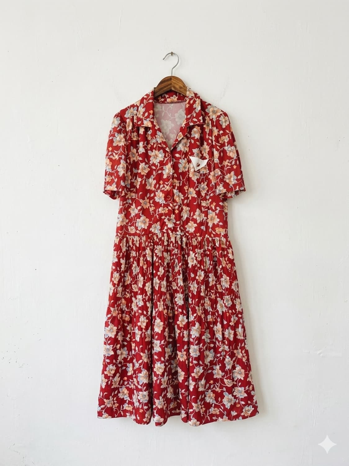 로맨틱 빈티지 플로럴 미디 원피스 상품이미지1