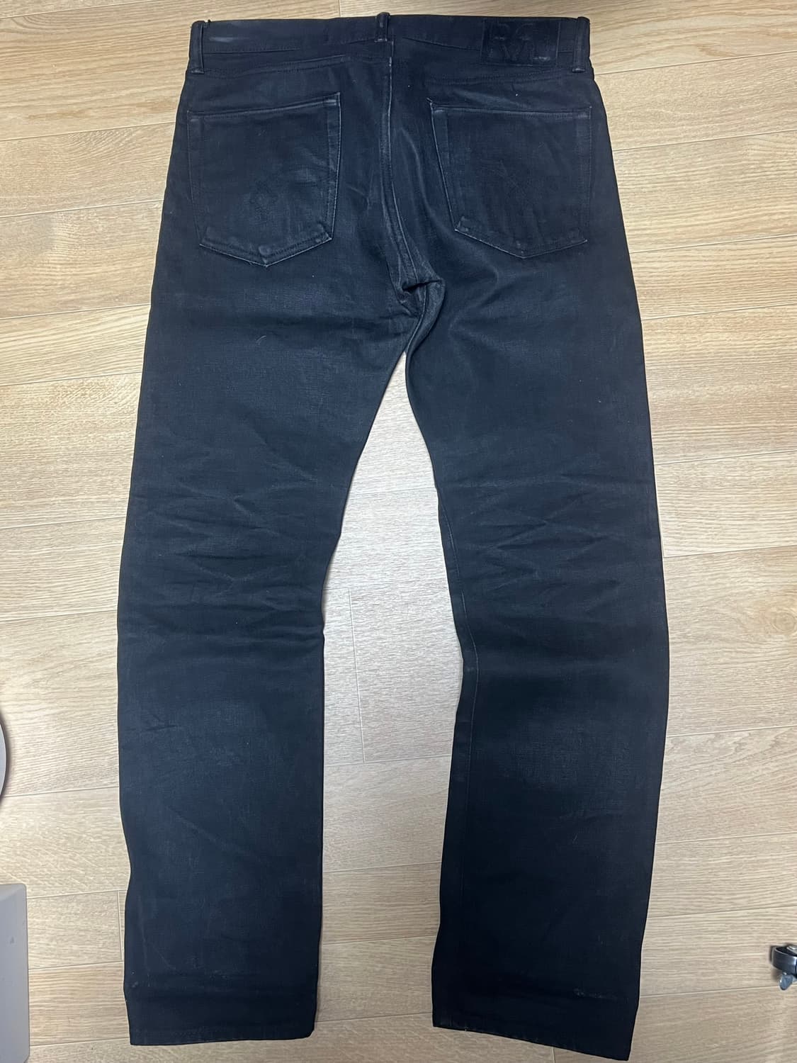 RRL USA 생산 로우스트레이트 뉴블랙온블랙 32x32 상품이미지3