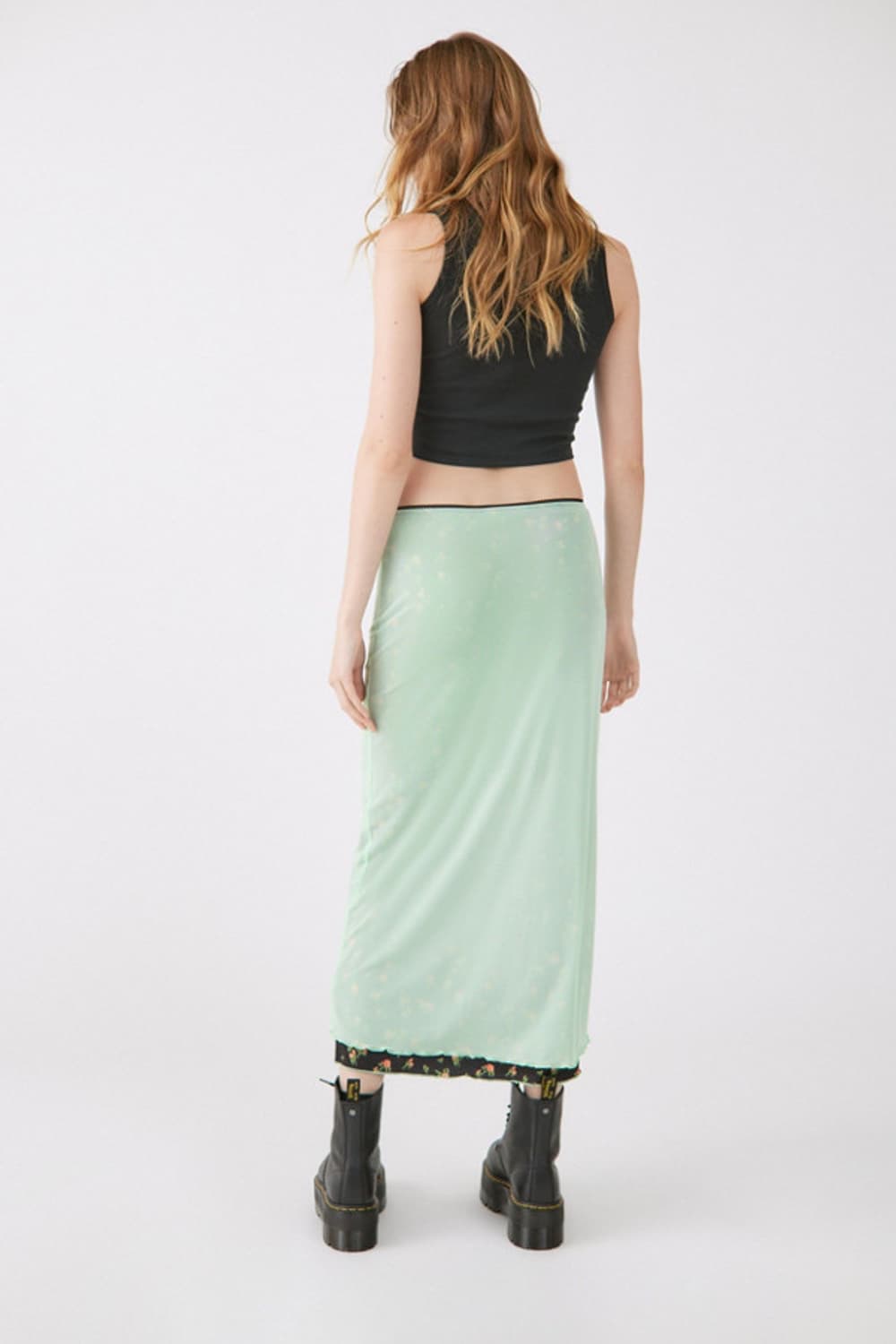 얼반아웃피터스 메쉬 레이어드 오버레이어 플로럴 스커트 상품이미지2